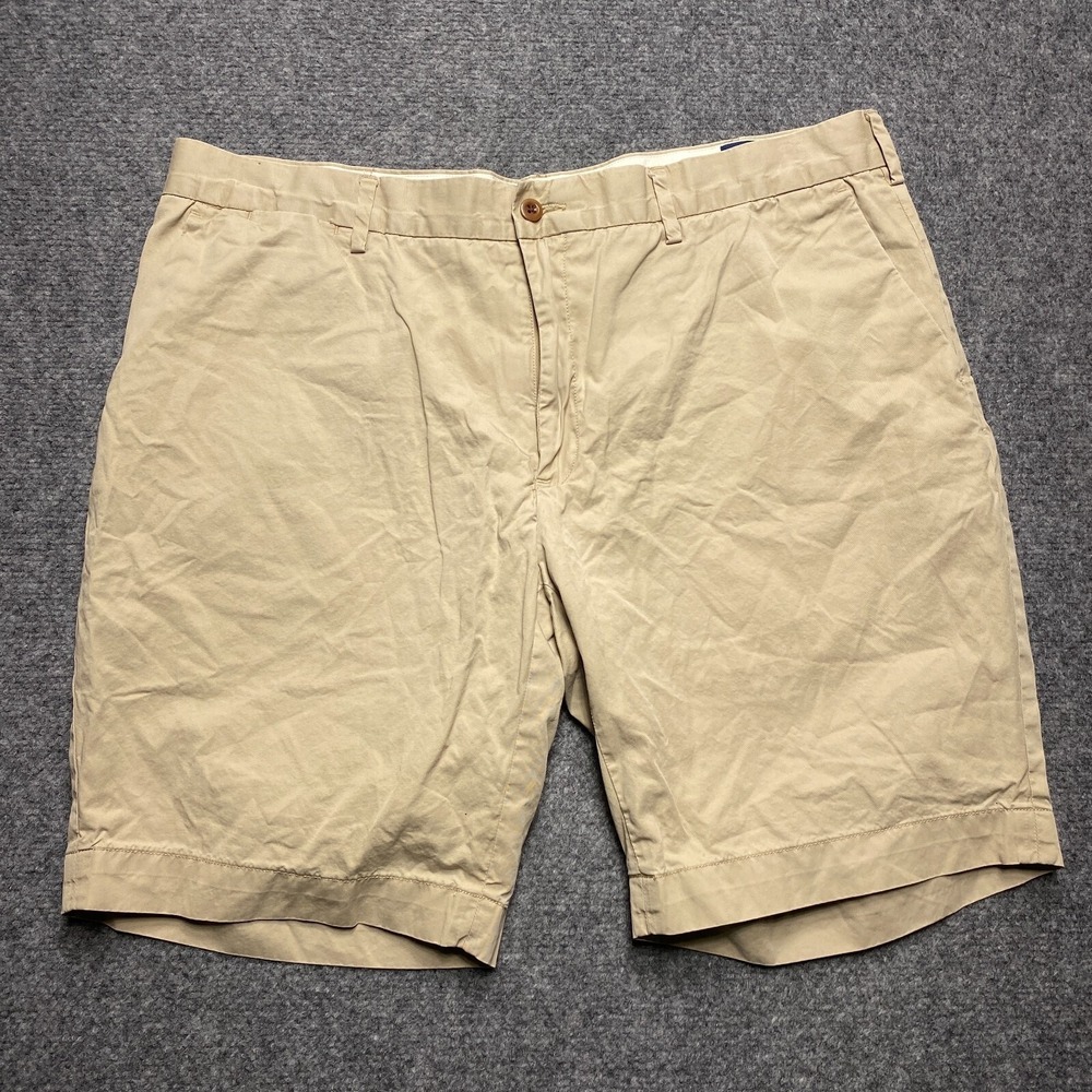 Polo Ralph Lauren Shorts Mens 38 Beige Chino Flat Front Casual Preppy